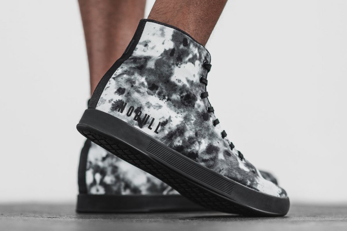 Nobull High-Top Tie-Dye Canvas Men's Trainers Grey | Australia (RH6987)